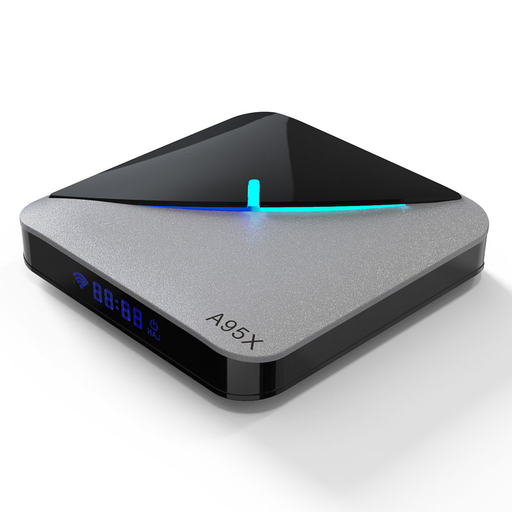 Smart TV BOX A95X F3 Air 4K 2.4G/5G Dual Wifi RGB Light Amlogic S905X3 4GB 32GB 64GB  Android 9 Set 