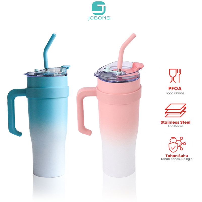 Tumbler Stainless Steel /Jerami Termos Botol Warna Gradien
