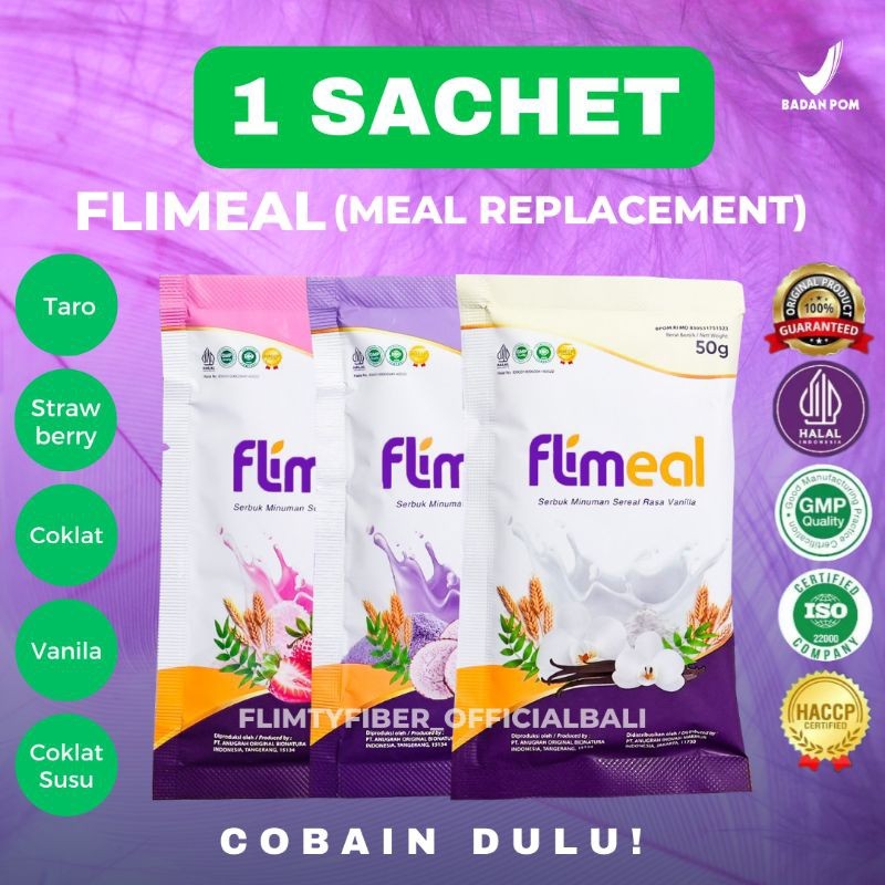 

Flimeal Meal replacement Dari Flimty - Ecer 1 Sachet