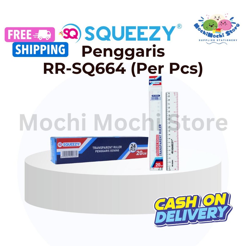 

PER PCS Penggaris Plastik Transparan RR-SQ664 | Penggaris Plastik Bening 20cm | Ruler 20 Cm
