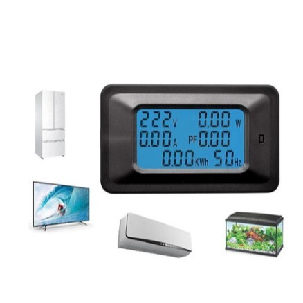 Watt KWH Meter Power Monitor Daya Digital Multifungsi 20A  Wattmeter Voltmeter Ammeter