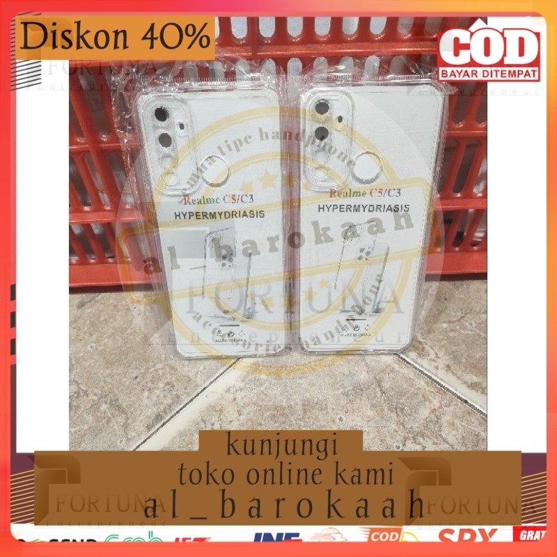 [ FORTUNA ] Softcase Realme C5 Realme C3 Silikon Casing Case Bening Transparan Pelindung Pro Camera