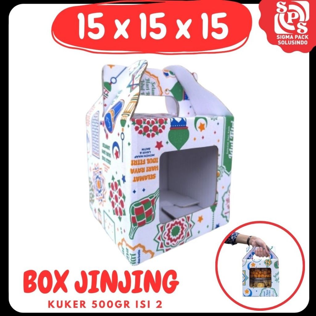 

Box Kuker 15x15x15 Toples 500gr isi 2 Jinjing Gable Box Jar Kue Kering Gable Box Serbaguna Botol Dus Kue Kering Kemasan Madu Souvenir VICTORY JPN