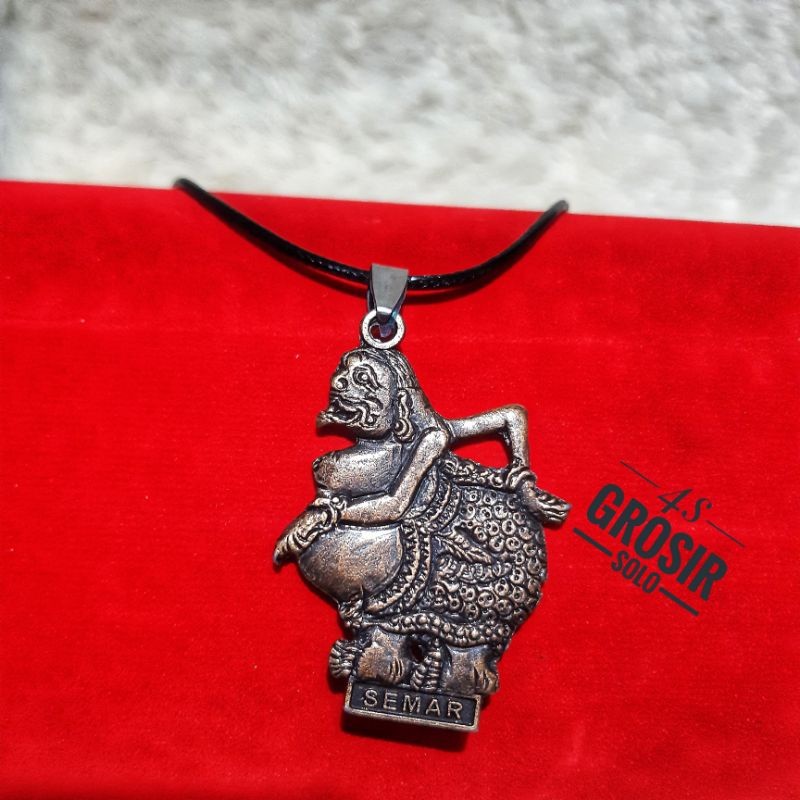4S GROSIR SOLO || Kalung Tali Hitam Liontin Semar / Kalung Pria & Wanita Tali Hitam Liontin Semar ||