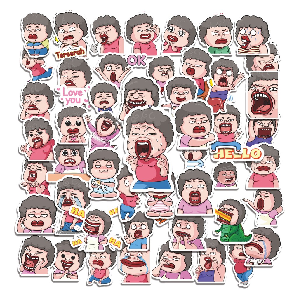 

COD 50 Pcs Stiker Maknyak Lucu Anti Air Untuk Dekorasi Notebook Sepeda Skateboard Handphone