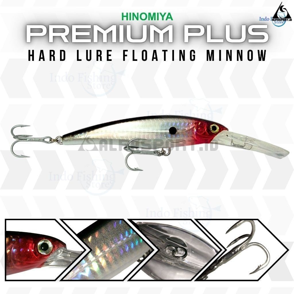 AlfaSport.id Umpan Pancing Casting Trolling HINOMIYA Premium Plus 9046 Minnow 12cm-32gr / 14cm-44gr 