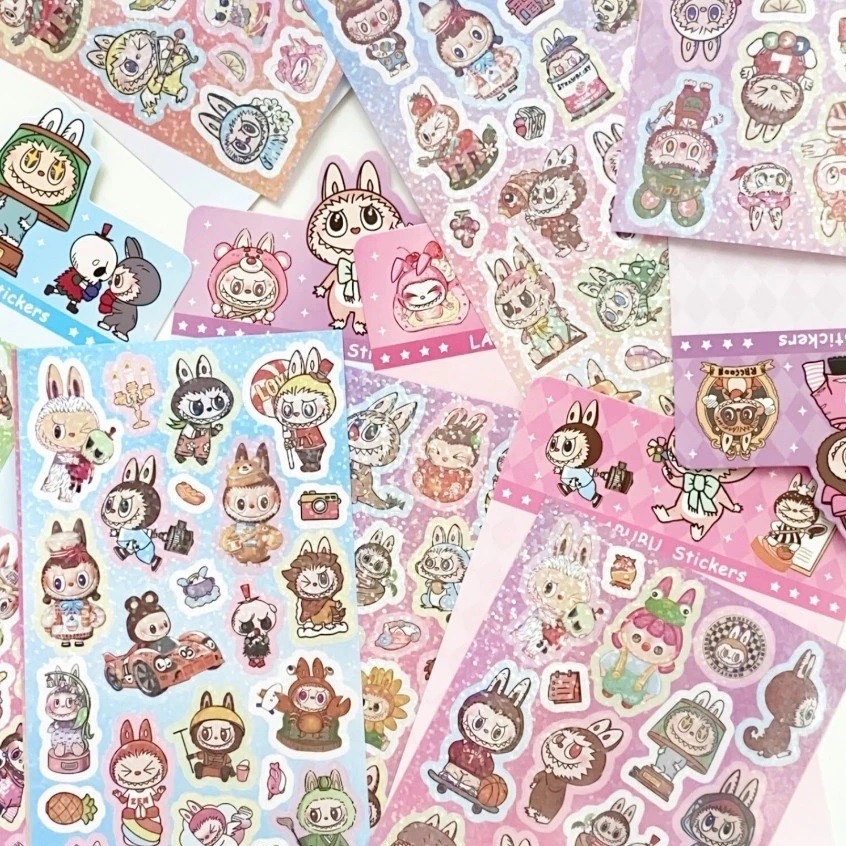 

LABUBU STIKER HOLOGRAM / paper stiker hologram karakter labubu/ stiker anak