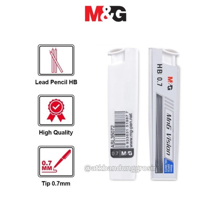 

Isi Pensil Mekanik HB M&G ASL35072 Tip 0.7mm Vision Per Tube Isi 20 Leads - SATUAN - ASL35072
