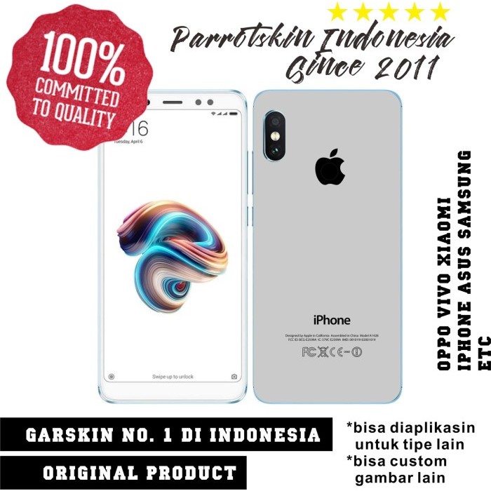 

Garskin Skin Xiaomi Note 4 5 6 pro redmi 3 4 5 6 Iphone Style Grey