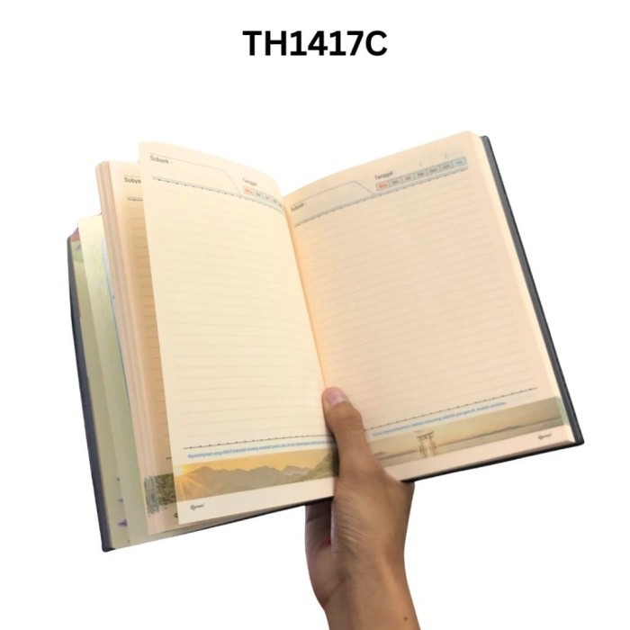 

Buku Agenda TH Kerja Tahun 2025 1417C & 1417P Ukuran A5 Buku Agenda Kerja Tahun 2025 – Satuan SHABG - 1417C Kertas Cream