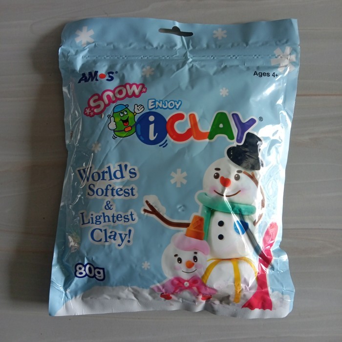 Amos i clay iclay mainan anak snow putih asli korea 80gr 80 gram