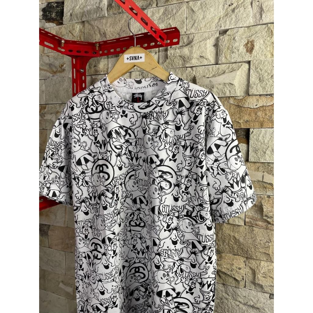 Vintage Stussy T shirt M x Medicom Toy Streetwear 8 Ball