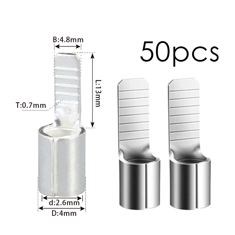 50pcs Terminal Kabel SKUN GEPENG Kuningan C45-2.5