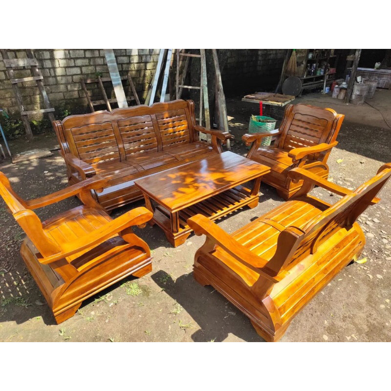 KURSI TAMU TULANG GAJAH KAYU JATI TUA