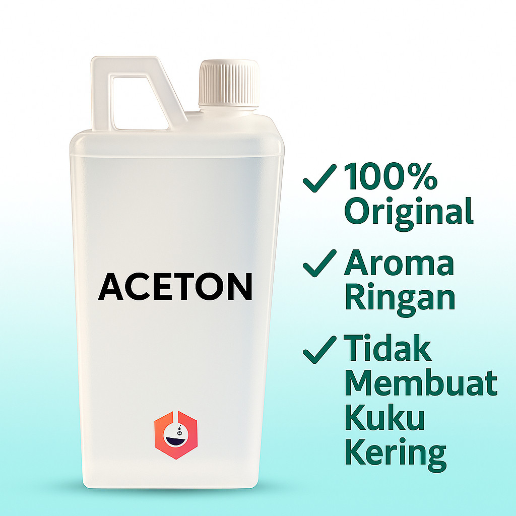 Aseton 1 Liter - Penghapus Kutek, Nail Gel, Lem, Cat Kuku - Acetone Pure Hexakimia