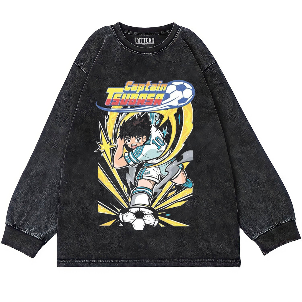 Pattern merch "captain tsubasa" Oversize T-Shirt | Longsleeve Oversized | washing tee | Kaos