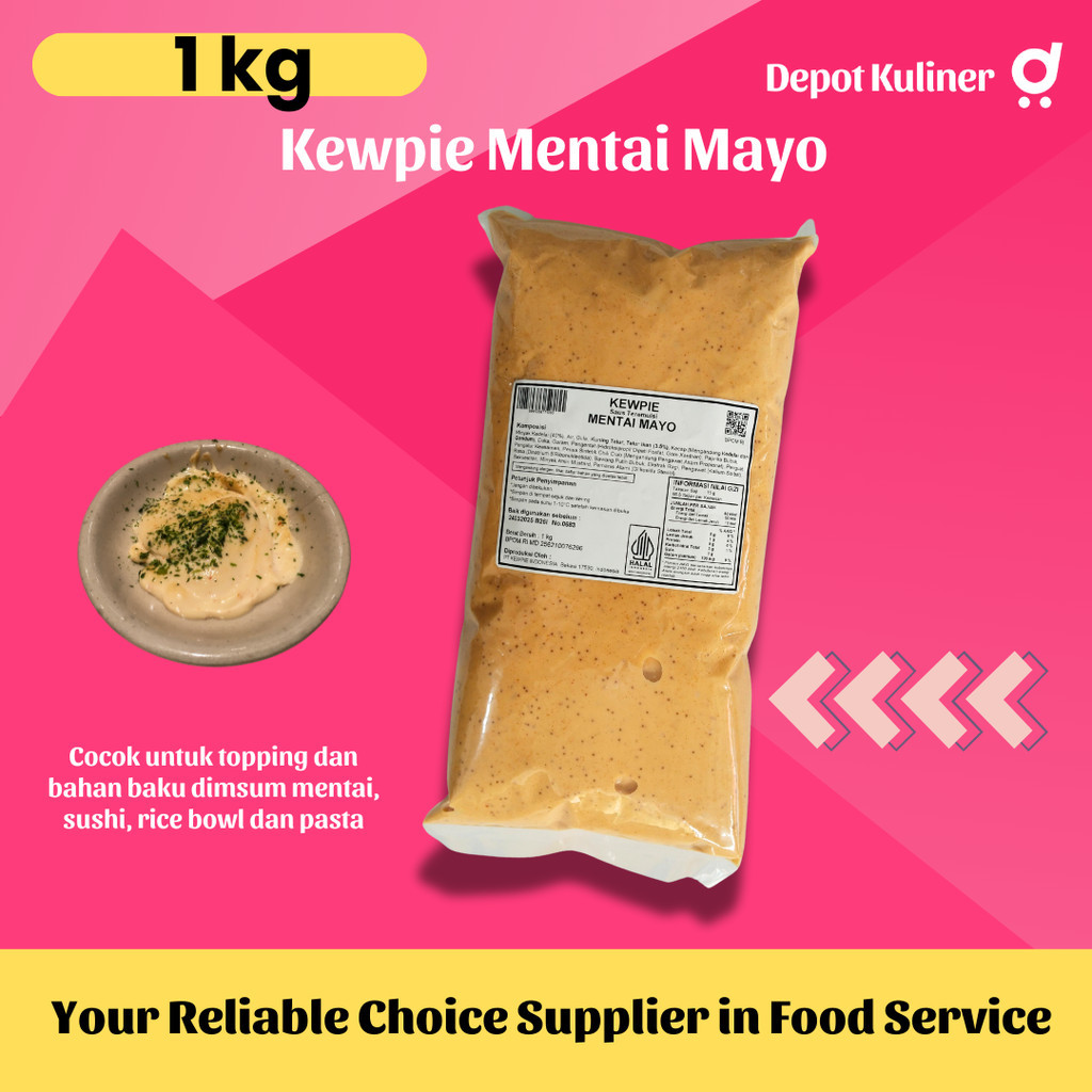 

NEW Kewpie Saus Mentai 1 Kg Halal Premium PREMIUM