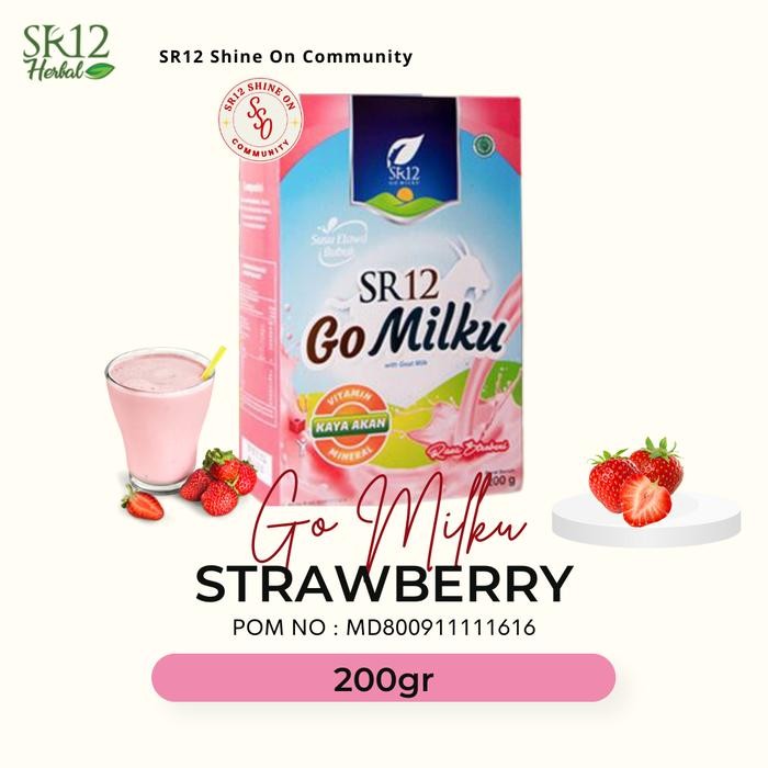 

[Best Seller] Susu Kambing Etawa Bubuk Murni Gomilku Sr12 Asli Tanpa Gula Tidak Amis - Strawberry 200g