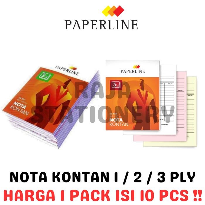 

AHHA PAPERLINE NOTA KONTAN 1 ply 2 ply 3 ply RANGKAP KECIL BESAR BON NCR KERTAS BON PACK [10PCS] - KECIL, 1 PLY