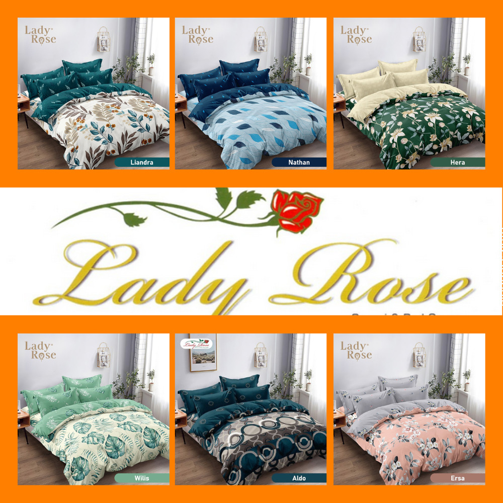 

Bedcover Lady Rose set 180x200 | King love sprei flat | karet | Fitted selimut tebal karet | fitted |flat king no 1 lembut halus nyaman di pakai aneka motif bahan halus lembut katun jepang | kado pernikahan