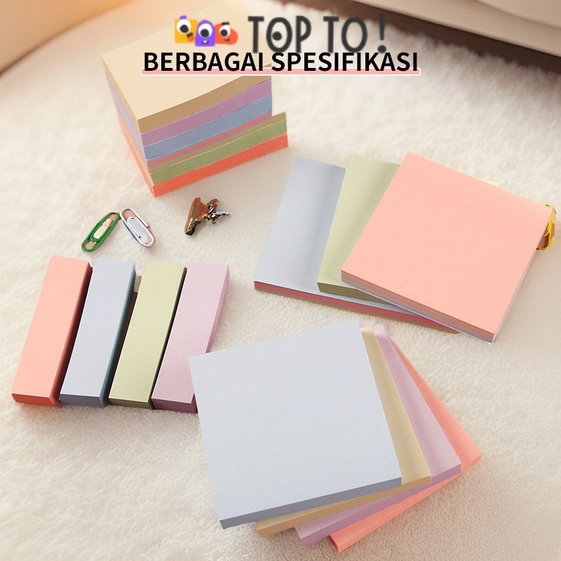 

(5 Warna) Sticky Notes 100 Lembar Catatan Memo Aesthetic / Catatan Tempel Warna Warni Warni Campur Buat Kantor Sekolah