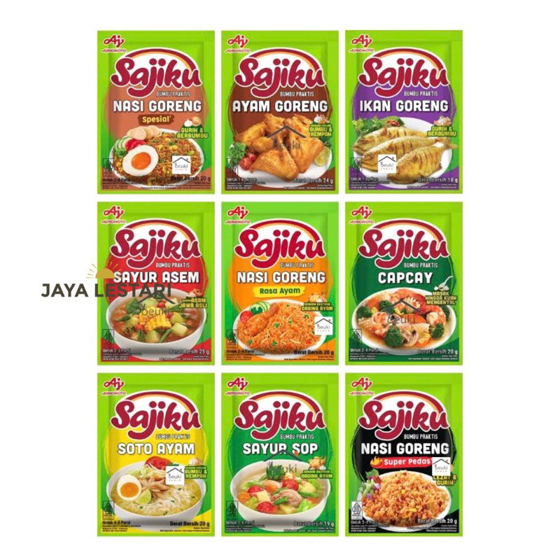

Ajinomoto Sajiku Bumbu Praktis Sachet (9 Varian) (+-20g) ARBON
