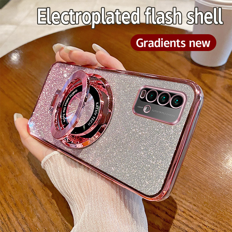 HP Soft Silikon Case Redmi 9T Casing  Untuk Xiaomi Redmi9T Casing berkilau Berlapis bening Phone Cov