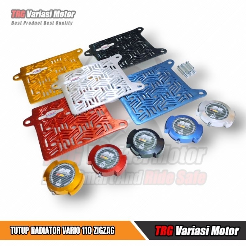 Tutup Radiator Vario 110 Karbu Model Zigzag TRG High Quality 5 Varian Warna MM