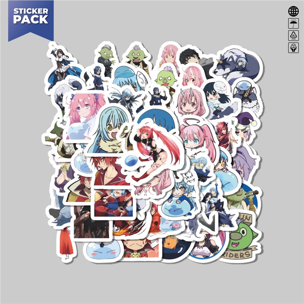 

[100PCS]Stiker Pack Stiker Tensei Shitara Slime Datta Ken Aesthetic Vinyl Anti Air Dekorasi Sticker Laptop Buku Journal Koper Helm Casing HP Gitar Helm Skateboard