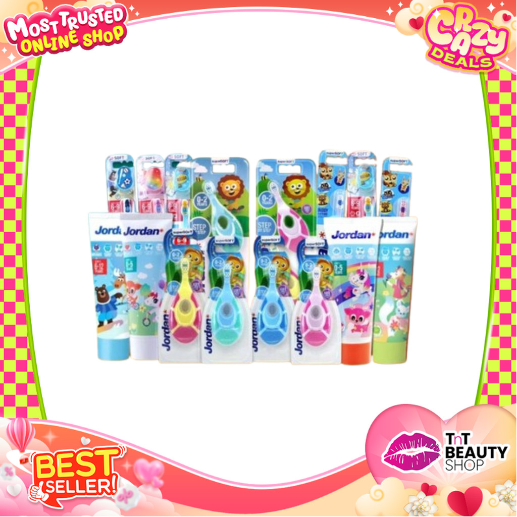 Jordan Oral Care Kids Series Toothbrush Sikat Gigi Toothpaste Odol Pasta Gigi | TnT Beauty Shop