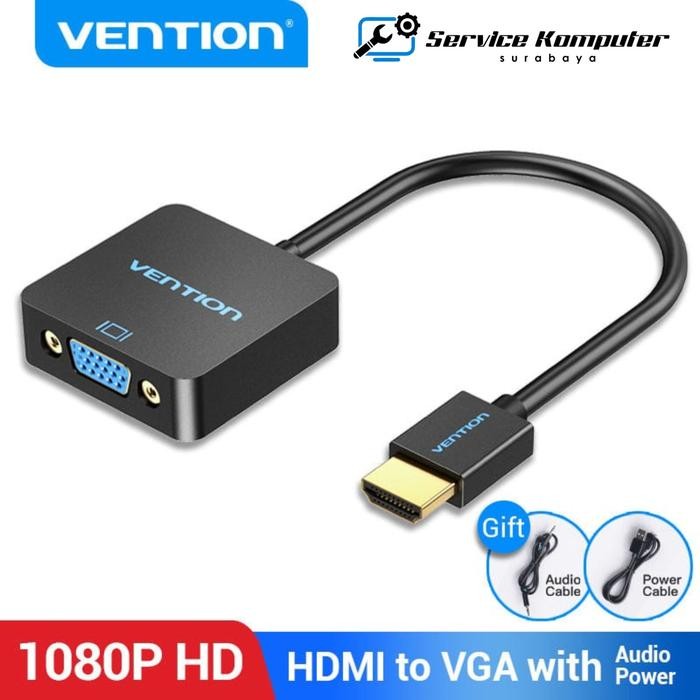Kabel Converter Vention HDMI to VGA + Audio & Micro USB - ACR / ACP - With Audio Jack