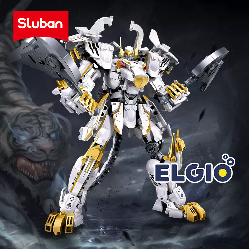 Sluban Bricks Robot White Tiger Mecha B1236