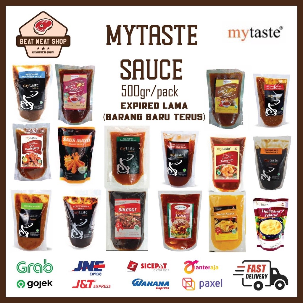 

MyTaste Sauce Saus Teriyaki /Jamur Mushroom /BBQ Barbeque / Lada Hitam