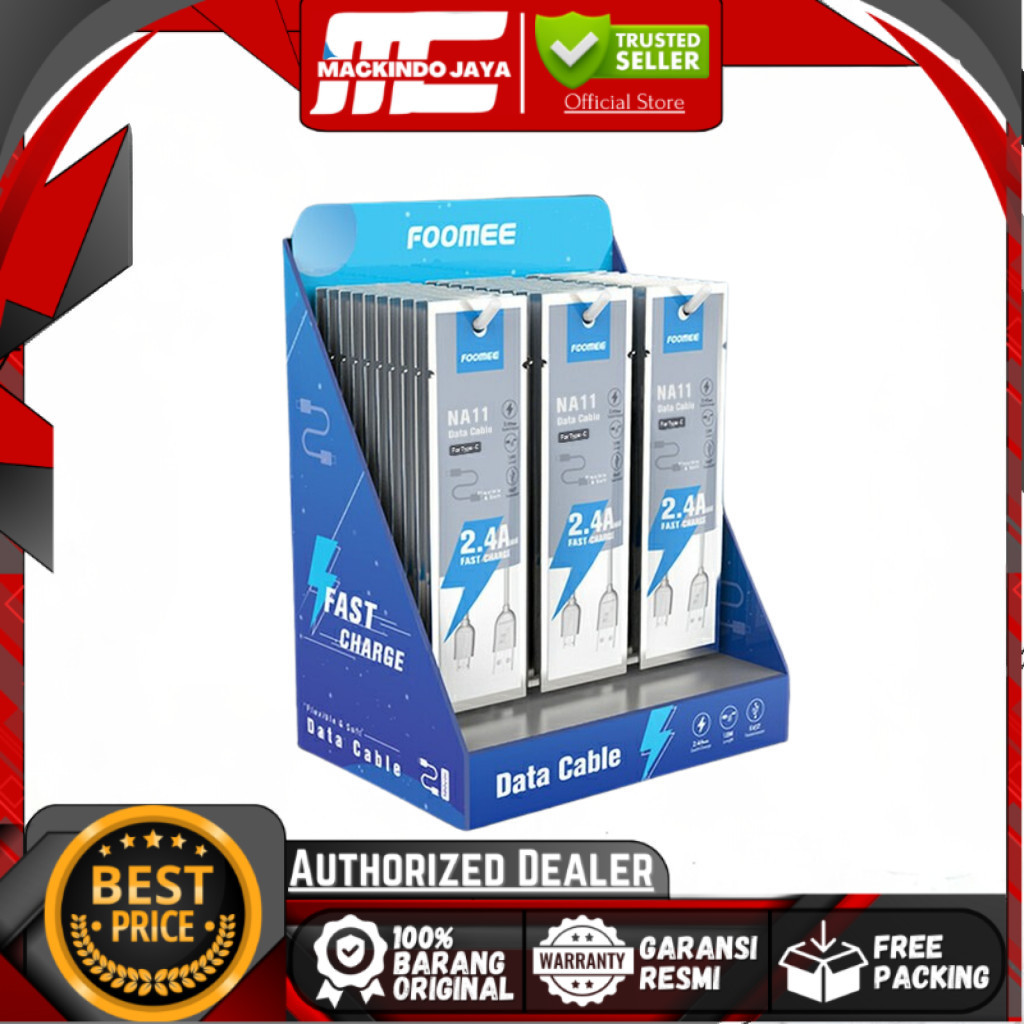 (FLASH SALE) FOOMEE NA11 NA13 NA15 NL10S NK11 2.4A DATA CABLE TYPE C/LIGHTNING/MICRO ORGINAL PER PCS