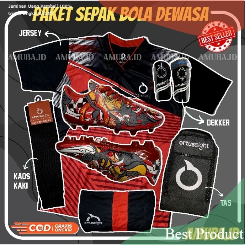 Promo Sepatu Bola Ortus Bima Jogosala Paket Komplit Sepatu Sepak Bola Ortuseight Terbaru/Murah pink 
