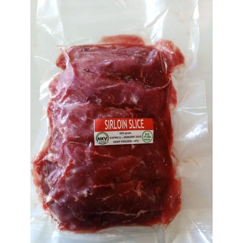 

Slice Teriyaki Premium Bahan Sirloin / Daging Slice Teriyaki Sirloin tanpa lemak 450-500gram Halal NKV