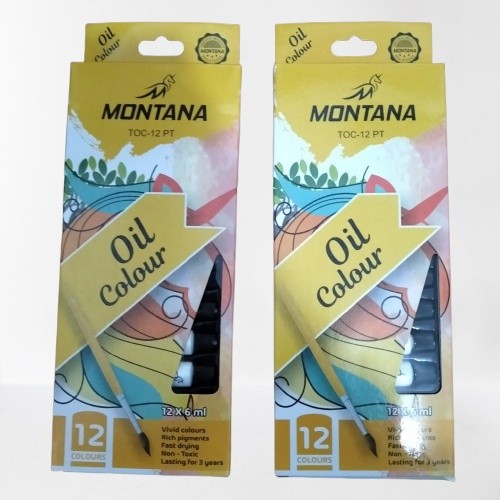 

RGT - 1 SET MONTANA OIL COLOUR / CAT WARNA MINYAK TOC-12PT ISI 12 WARNA