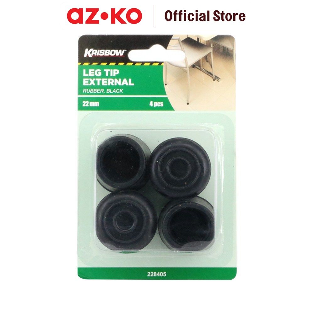 AZKO Krisbow Alas Kaki Antalan Karet Meja Dan Kursi 2.2 cm 4 Pcs Leg Tip Rubber Alas Bumper Kaki Fur