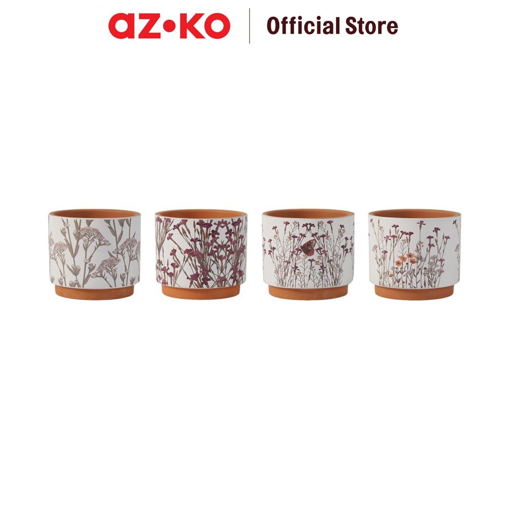 AZKO Arthome 14 cm Pot Keramik Random Wadah Keramik Bunga Tempat Tumbuhan Perlengkapan Berkebun Akse