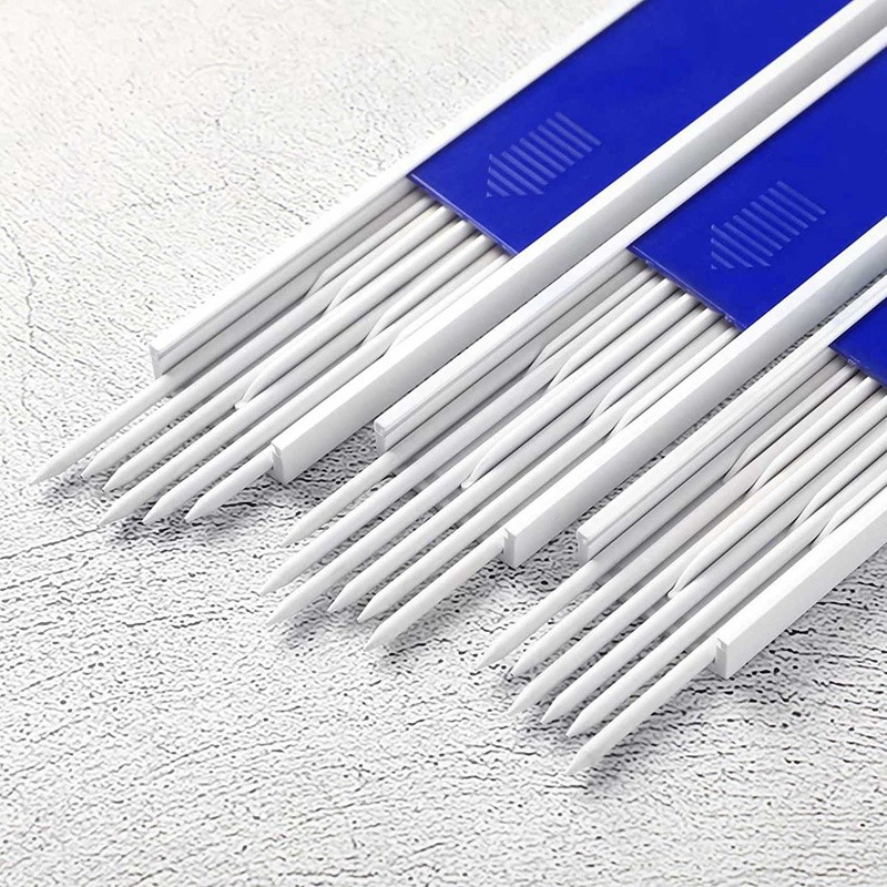 

48 Pieces Carpenter Pencil Lead Refills 2.8 Mm White, Solid Mechanical Carpenters Pencils Refill Replacement