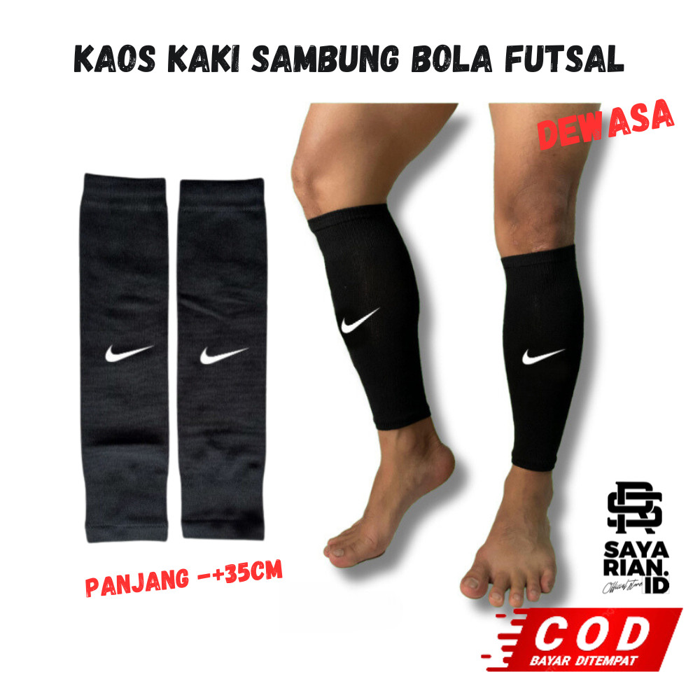 Kaos Kaki Sambung Nike Bola Futsal Sambungan Leg Sleeve Football Pria Dewasa Bahan Nilon [COD]