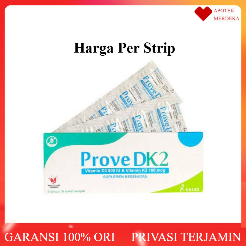 Prove DK2 Suplemen Vit. D3 800iu dan Vit. K2 100 mcg Strip