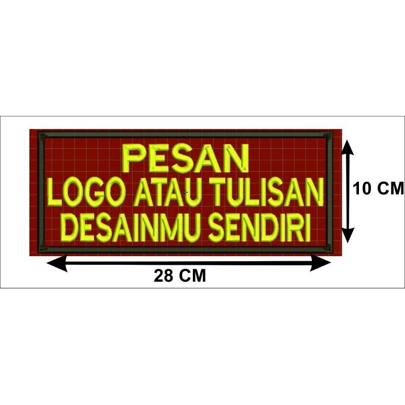 Bordir Logo Bordir punggung tulisan atau logo desainmubisa pesan satuan