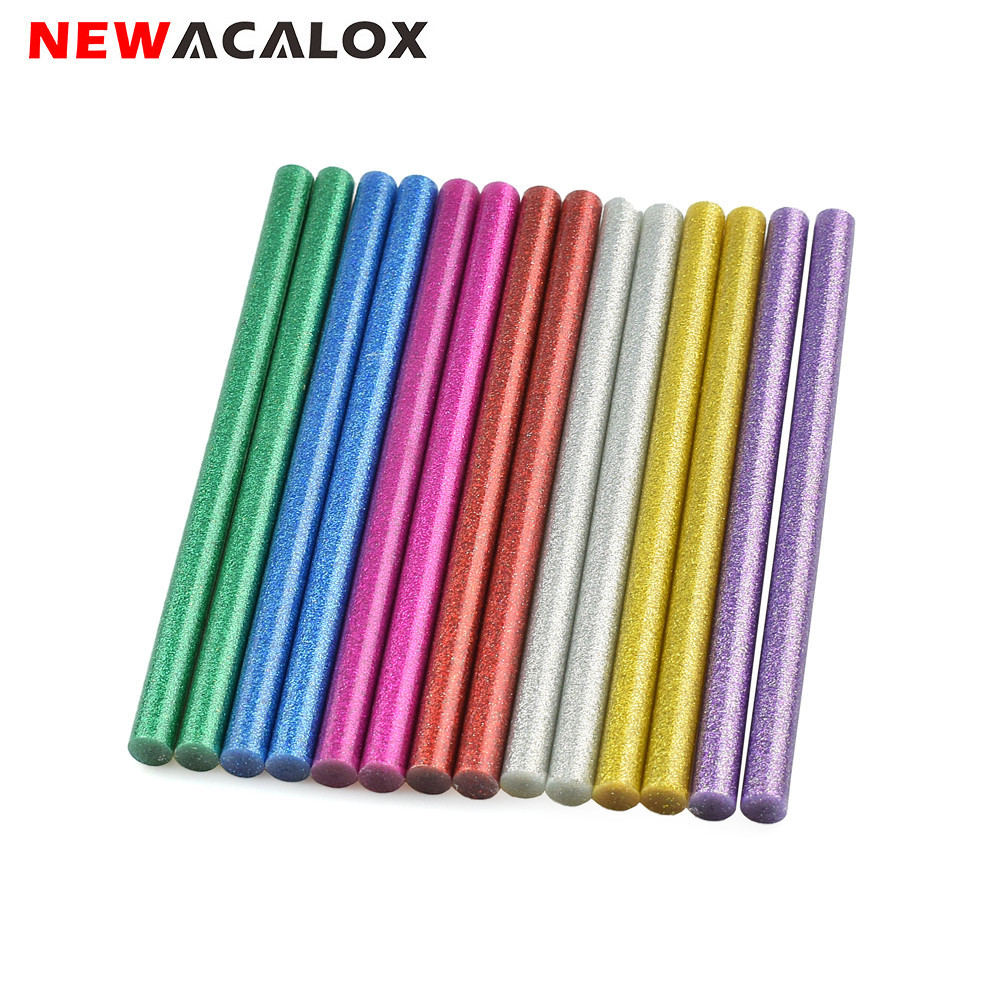 

NEWACALOX Color Hot Glue Sticks Full Size 200mm Long x 11mm Dia Hot Melt Glue Sticks Bulk Colored Adhesive Glue Sticks for DIY