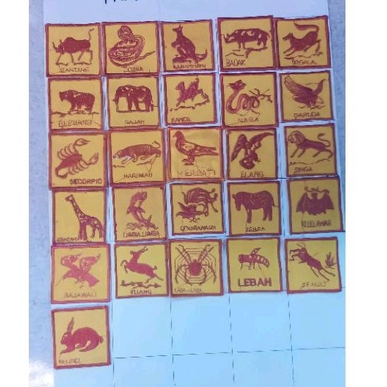Bordir Logo TANDA REGU COWOK (ISI 100PCS)  / BET REGU PRAMUKA HEWAN LENGKAP TERMURAHbisa pesan satua