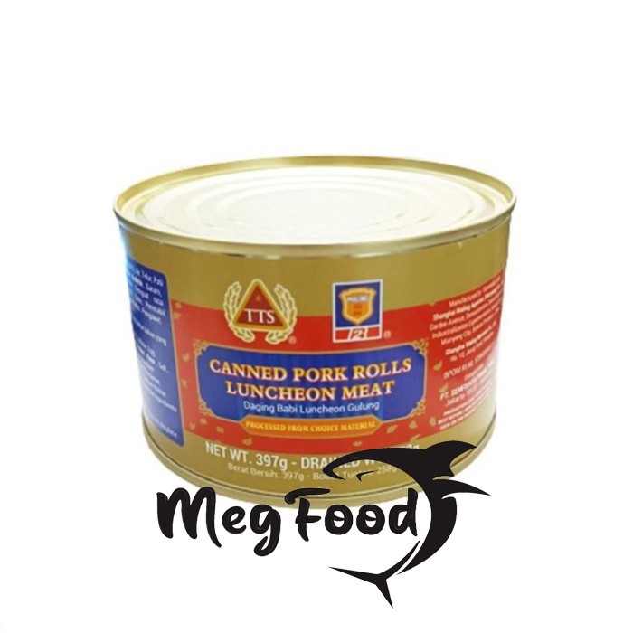 

Canned Pork Rolls Luncheon Meat TTS 397 Gram | Maling Egg Roll TTS