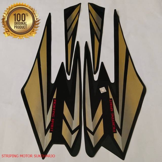 (ORI) striping yamaha rx king 2002 hitam kualitas original
