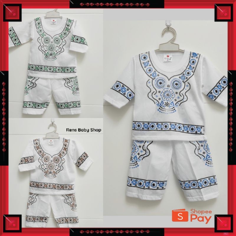 [PREMIUM ORIGINAL] UJE Setelan baju celana muslim ngaji koko putih peci anak bayi laki laki