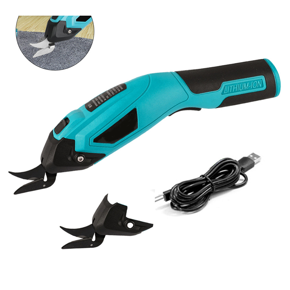 

4V Cordless Electric Scissors, 1500mah USB Charging, Professional Tungsten Steel Cutting Scissors, Home Leather Cutting Tools