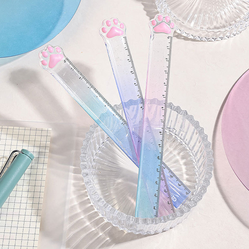 

Penggaris Meow Meow Gradient Cat Paw Ruler is Girl Heart Student 15cm Penggaris Ukur Penggaris Gambar